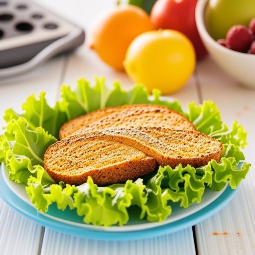 a plate of toast on a table
